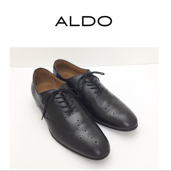 Aldo Other - ALDO Black Leather Dress Oxford Lace up Shoes